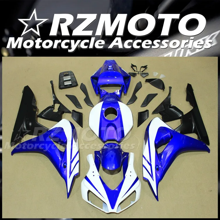 

Литьевая пресс-форма, новый комплект обтекателей из АБС-пластика для мотоцикла HONDA CBR1000RR 2006 2007 06 07, комплект обтекателей синего и белого цвет...