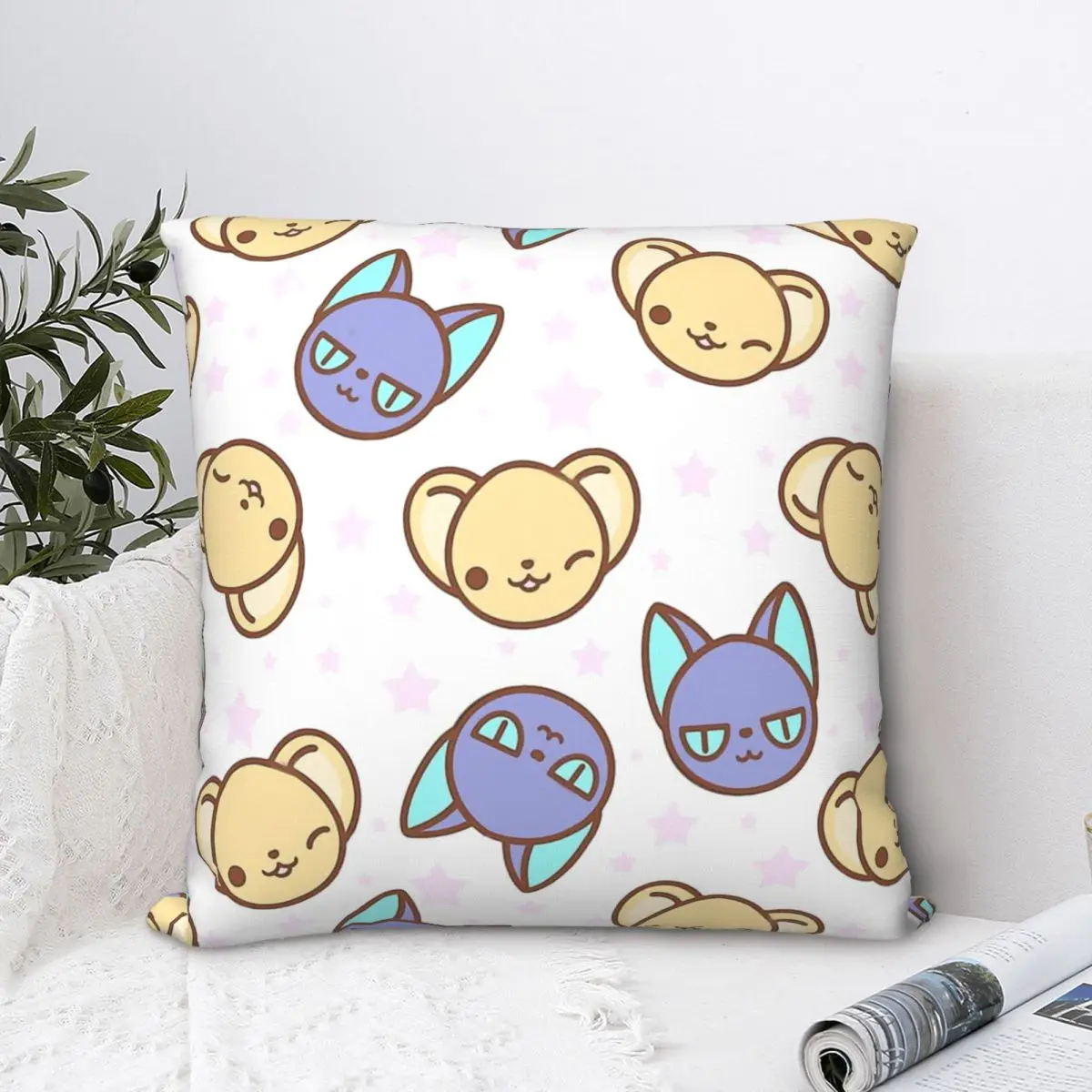 

Cute Guardians Polyester Cushion Cover Card Captor Sakura Anime Home Garden Decorative Soft Cojines Decorativos