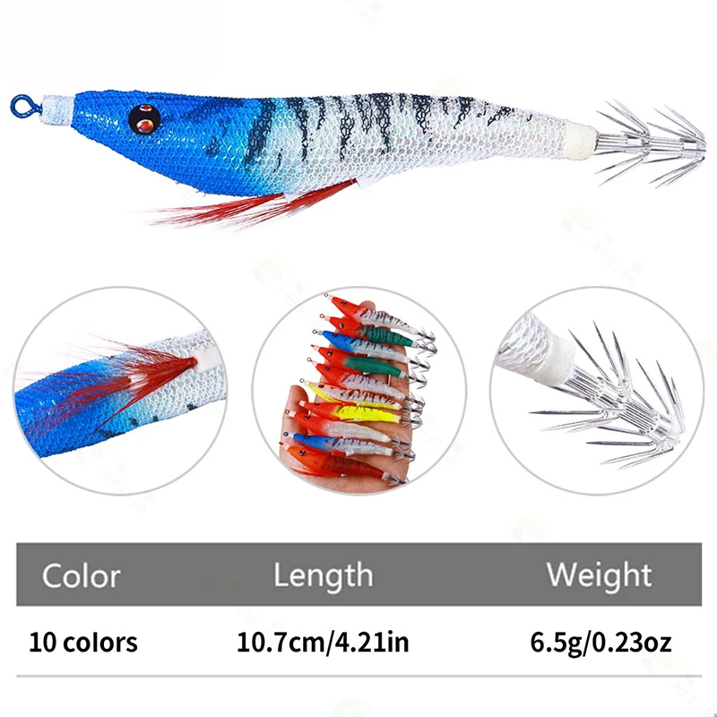 10 7 см 6 3 г приманка для ловли кальмара искусственный крючок блестящая морской