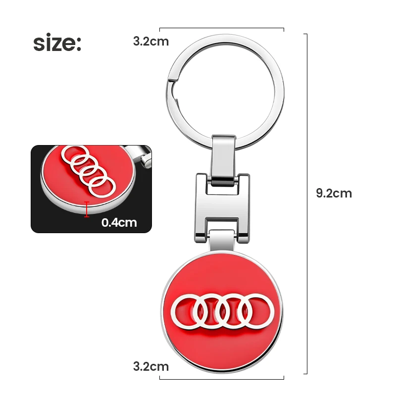 1 шт. автомобильный брелок из цинкового сплава для Audi A1 A3 A4 A5 A6 A7 A8 quattro Q2 Q3 Q5 Q7 TT S Line