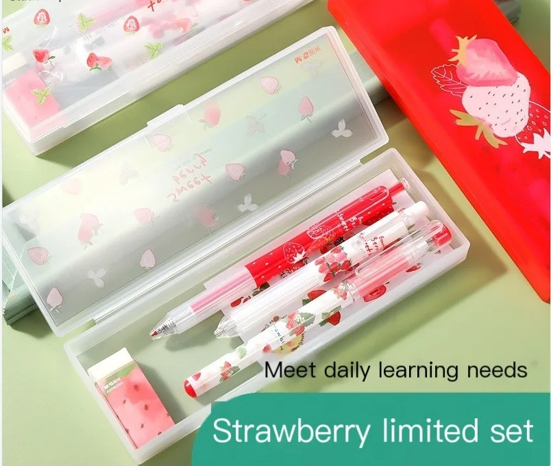 

Opening activity price Strawberry limited push neutral pen 0.5 black pen special automatic pencil for students cute super cute