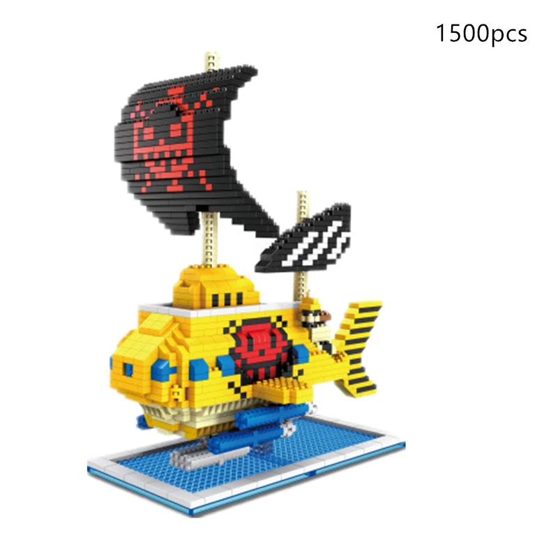 Тысяча солнечных блоков кирпичей ходячие счастливые пиратские корабли