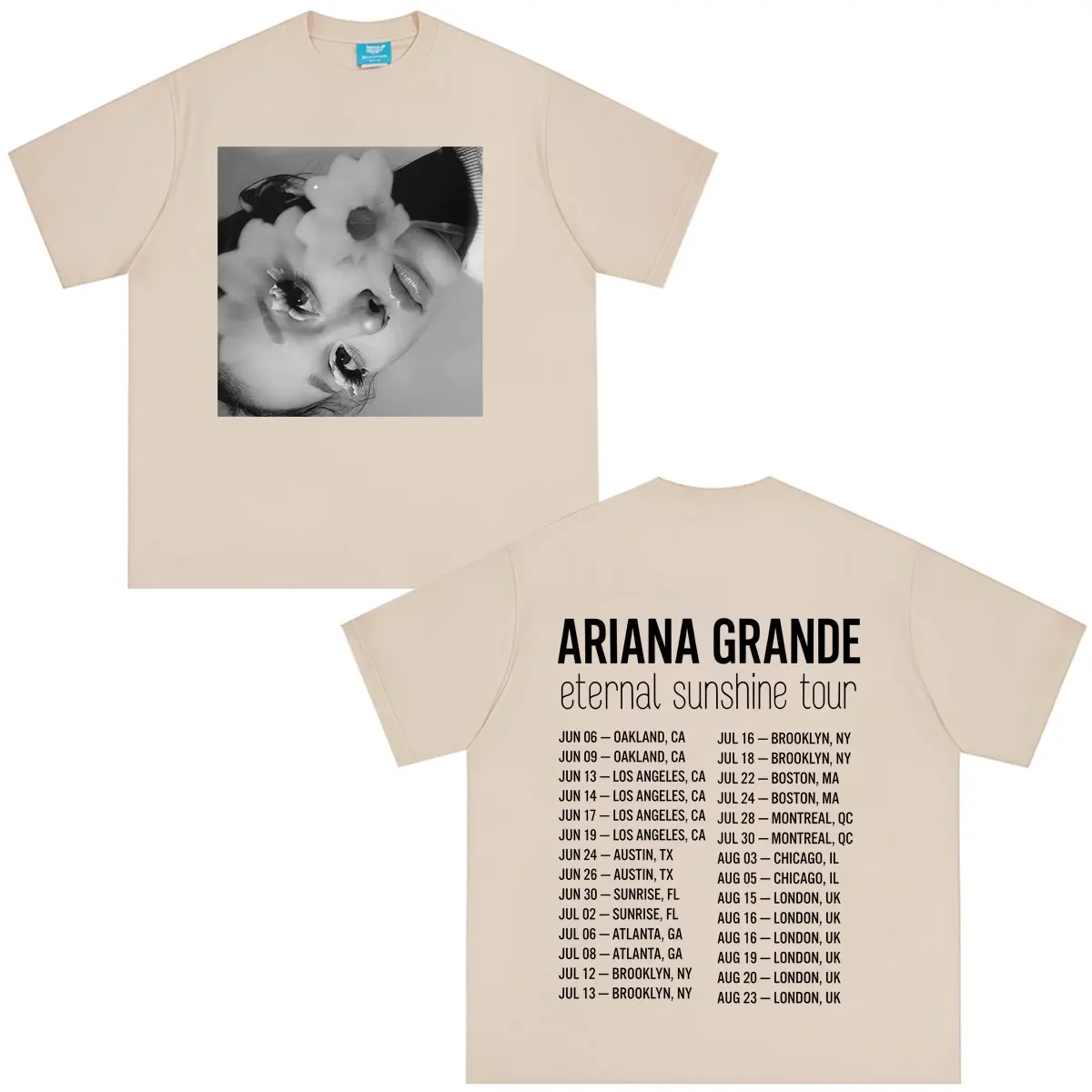 Футболка с принтом Ariana Grande The Eternal Sunshine Tour 2026, модная футболка для мужчин и женщин, летние повседневные свободные хлопковые футболки в стиле хип-хоп (art.: 3920db5be69a0) - 3920db5be69a0