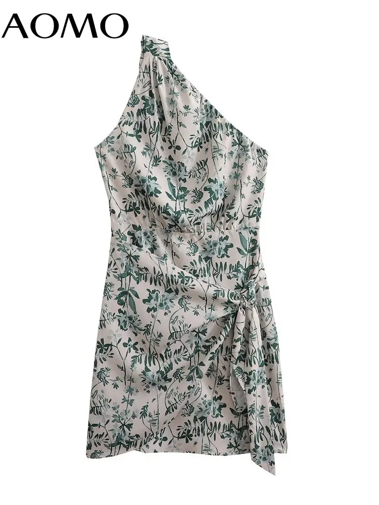 

Женское мини-платье с одним открытым плечом, 1M19A