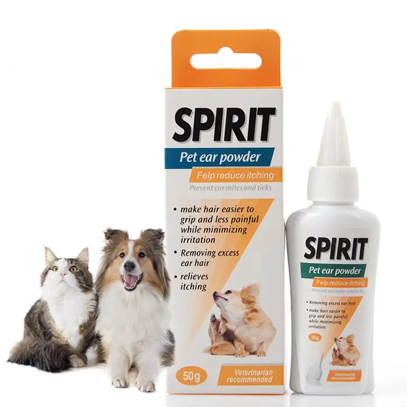 

New Pet Ear Cleaner Pet Ear Excess Hair Removing Powder Healthy Care Antimite Antiticks Cleaning Supplies Dog Products