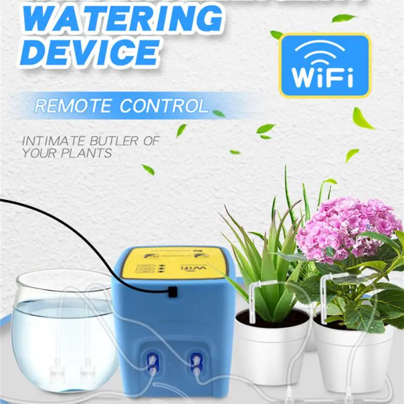 

WIFI Intelligent Watering Device Double Pump Timed Automatic Drip Irrigation System Remote APPController For Garden Plant Flower