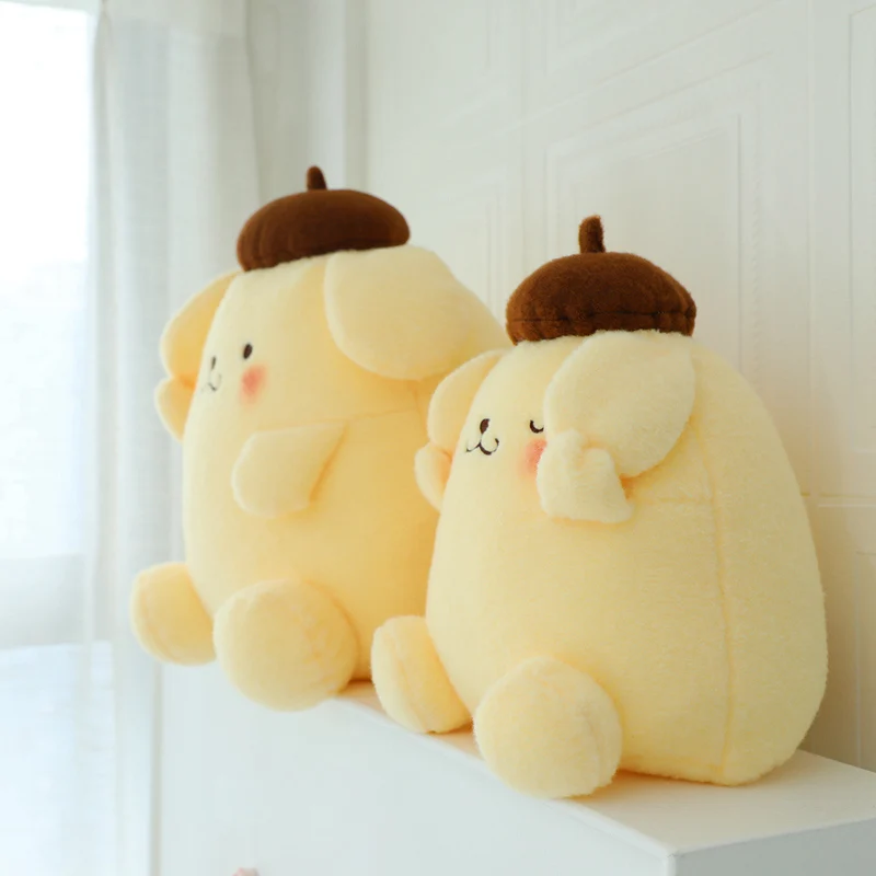 Фото Мягкая плюшевая подушка-игрушка Kawaii Pompompurin, милый подарок, кукла Помпомпурин для декора детской комнаты, подарки на Рождество и день рождения №4