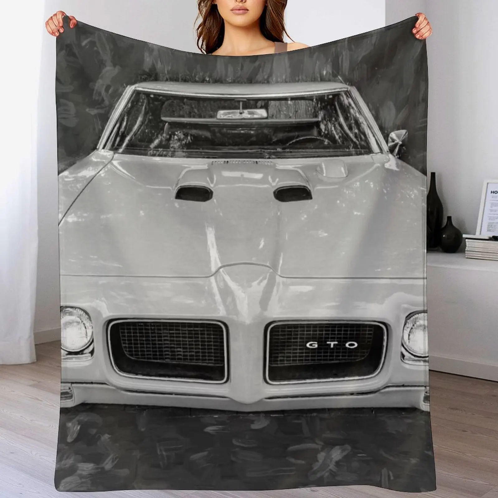 Фланелевое одеяло 1970 Orbit Orange Pontiac GTO Ram X111