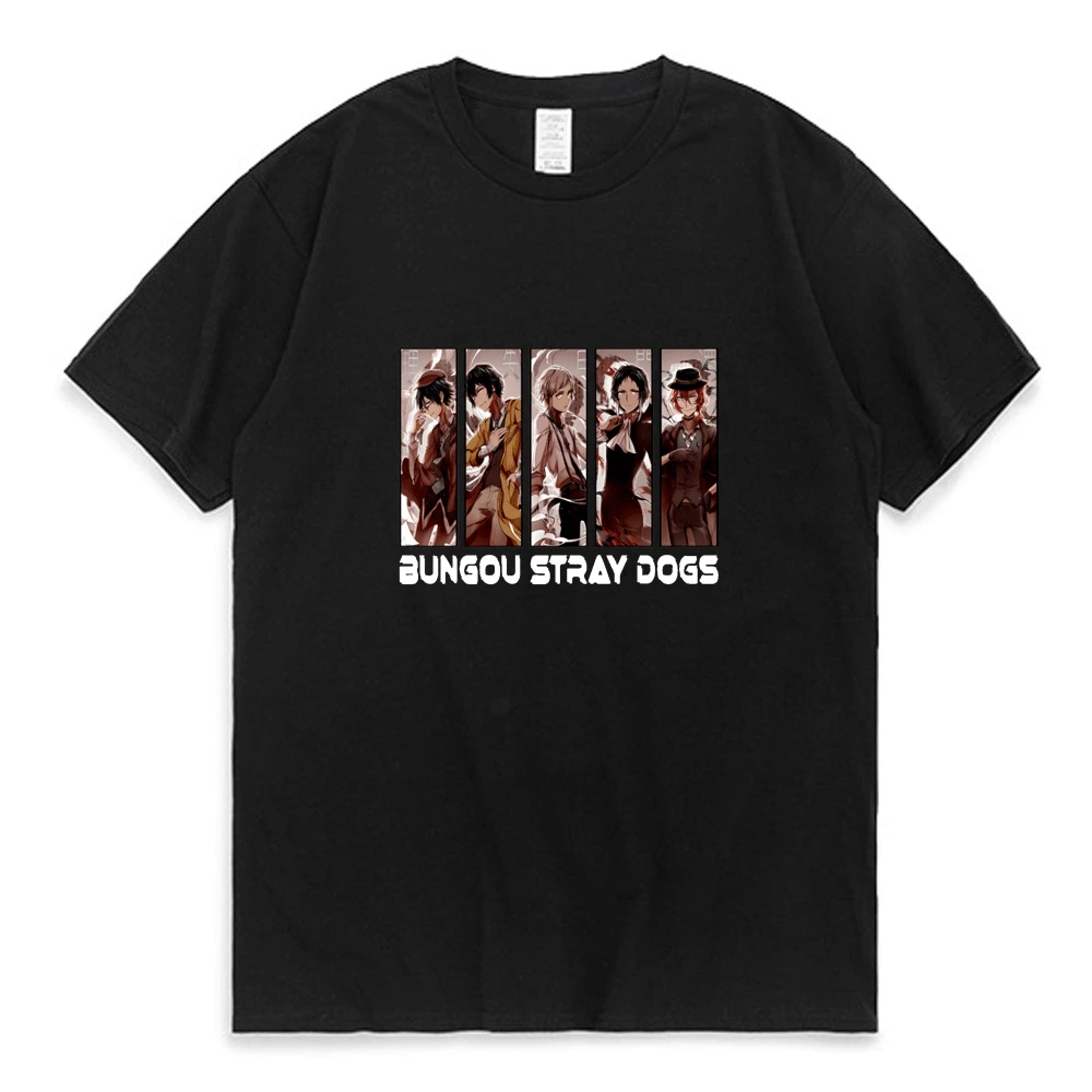 

Bungou Stray Dogs T-Shirt Men Women Japanese Streetwear Anime Cosplay Short Sleeve T Shirt Teen Trend All-match Tee Shirt Male