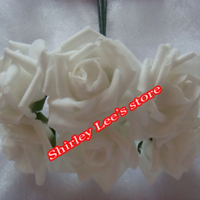 (432pcs=72 Bouquets) ( 7-8cm )  Artificial Foam Flowers    in White For Bridal  and Floral Arrangements  * FREE SHIPPING*