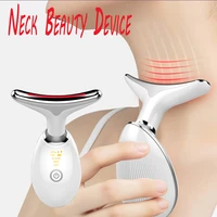 neck face beauty massager neck led photon therapy skin tightenreduce double chin lifting massager wrinkle remove skin care tool