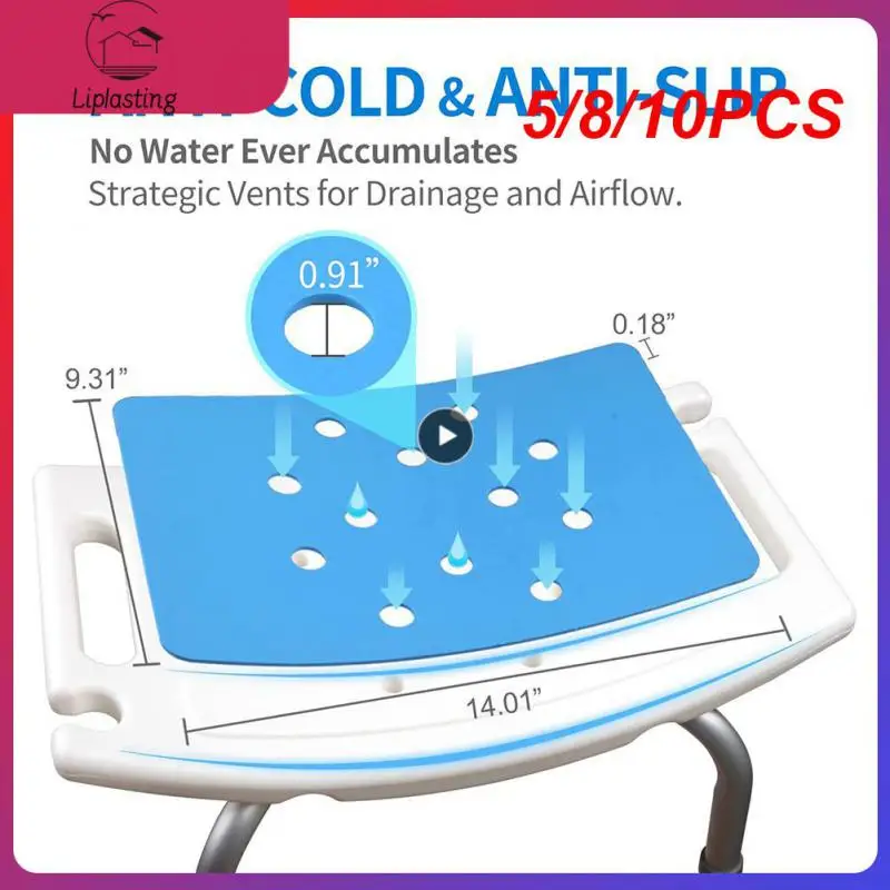

5/8/10PCS For Elderly Children Mat Foam Pad Portable Anti-slip Seat Cushion Shower Bath Padded Folding Bath Chair Bath Chair Mat