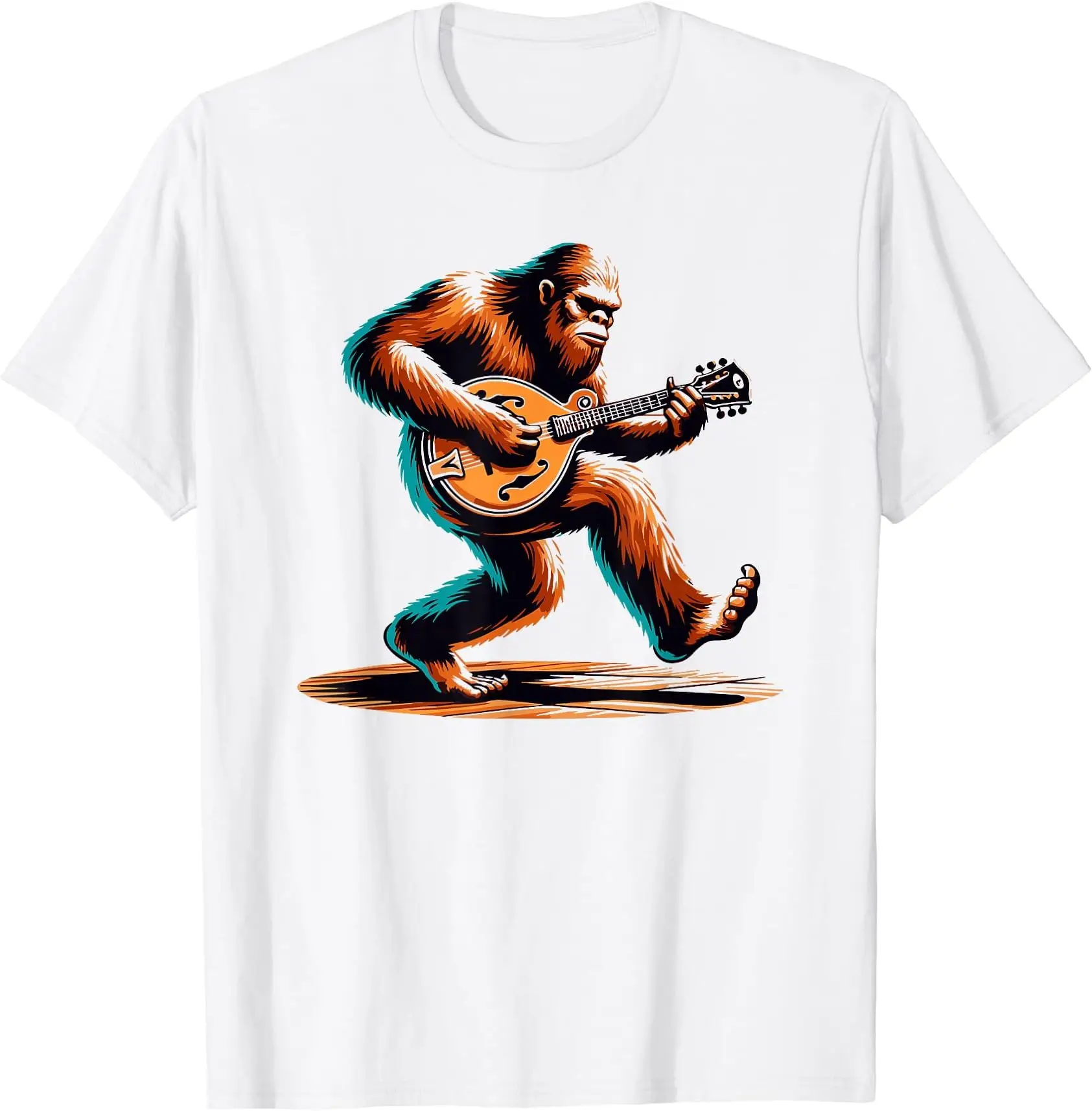 Dancin' Mandolin Bigfoot Mando Sasquatch футболка аниме графические футболки для мужчин одежда