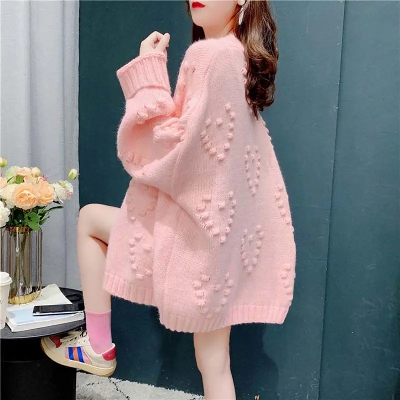 

Cardigan Women Spring Vintage Fashion Korean Simple V-neck Ladies Knitwear Long Sleeve All-match Ins Fall Femme Sweaters T492