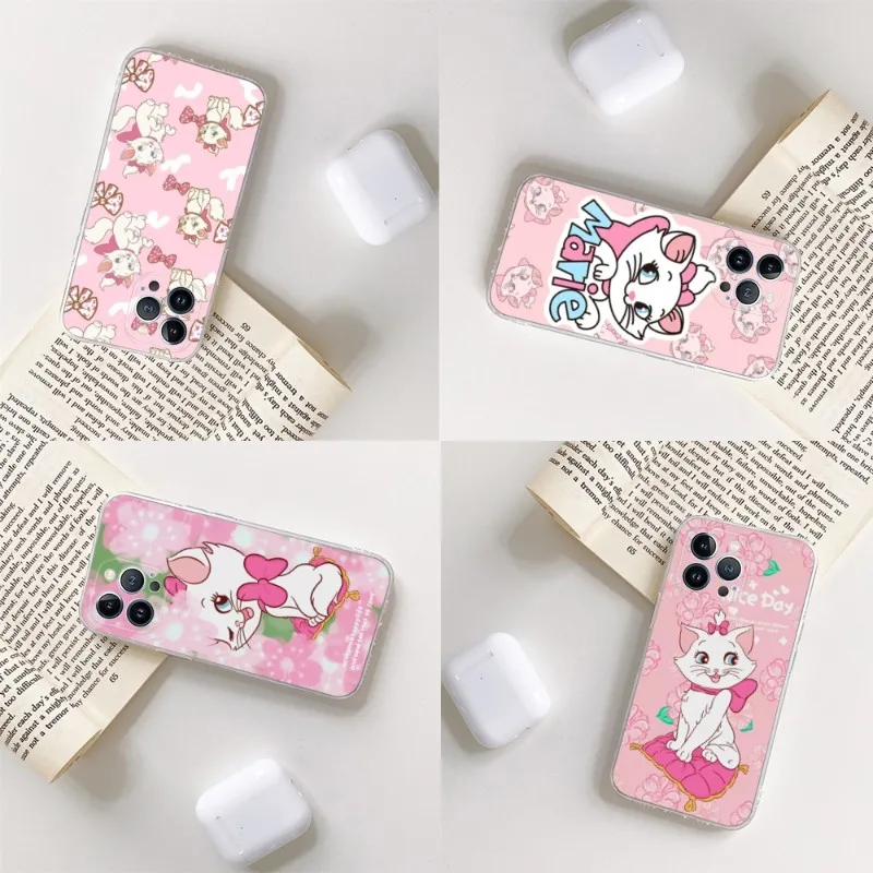 Чехол для телефона с котом Диснея Мари хит продаж 2023 прозрачный чехол Iphone 14Pro 11 12 14