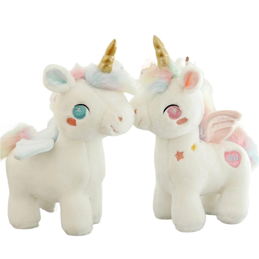 

25/40/55cm Cute Dream Unicorn Peluche Toys Kawaii Unicorn with Wing Dolls Lovely Pegasus Stuffed Soft Animal Pillow for Girls