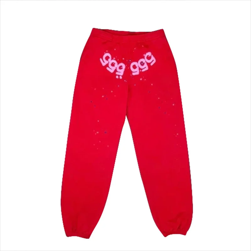 

Sp5der Puff 555555 Printing Angel Number Hoodie Men Women 1:1 Best-Quality Red Colour Spider Web Sweatshirts Pullover