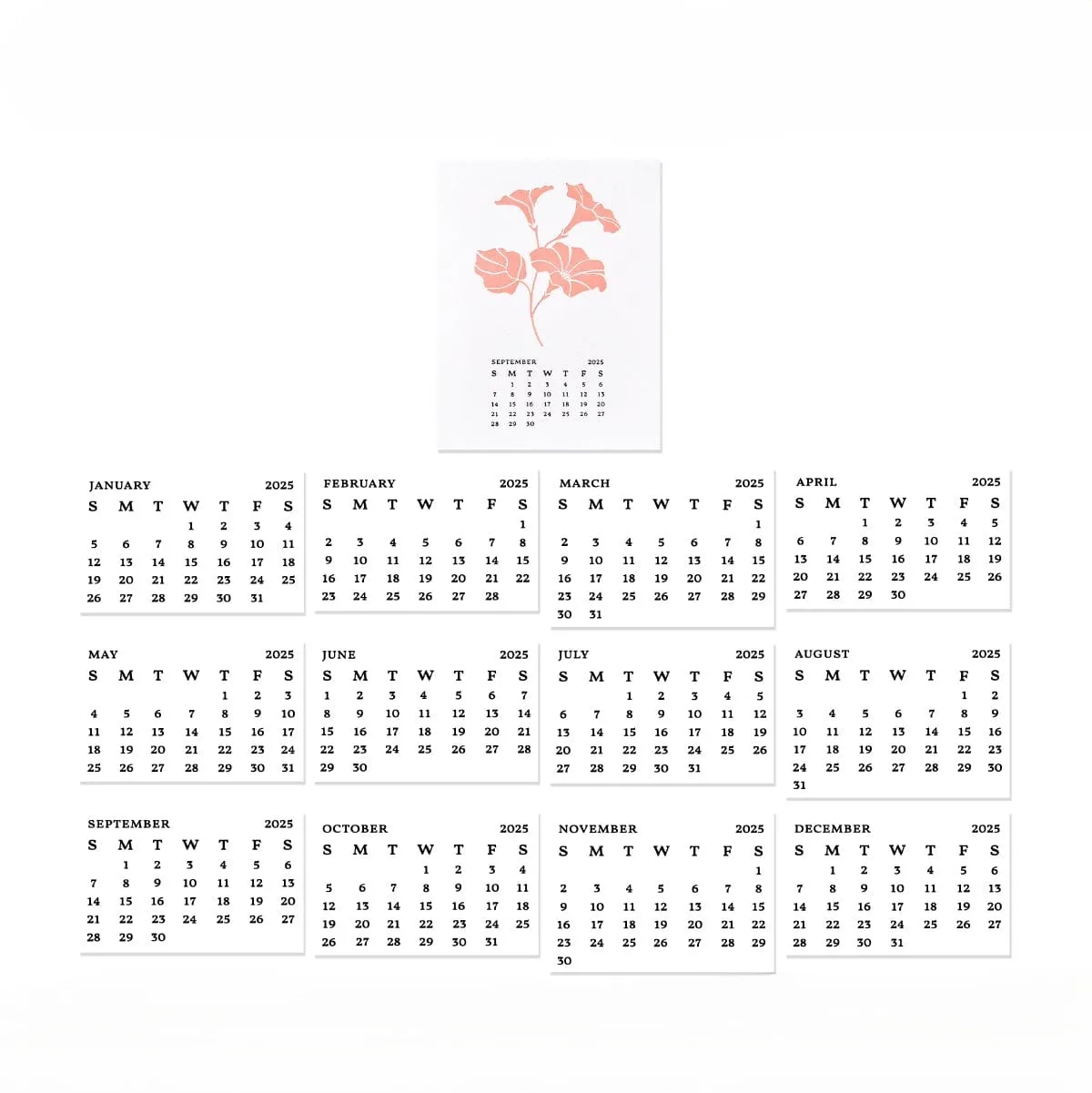 Новинка 2024 года ноябрь 2025 г. DIY календарь пресс-пластины металлические штампы для