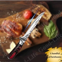 6 inch kitchen knife hand forged butcher boning knives chef knives stainless steel for bone meat fish fruit vegetables