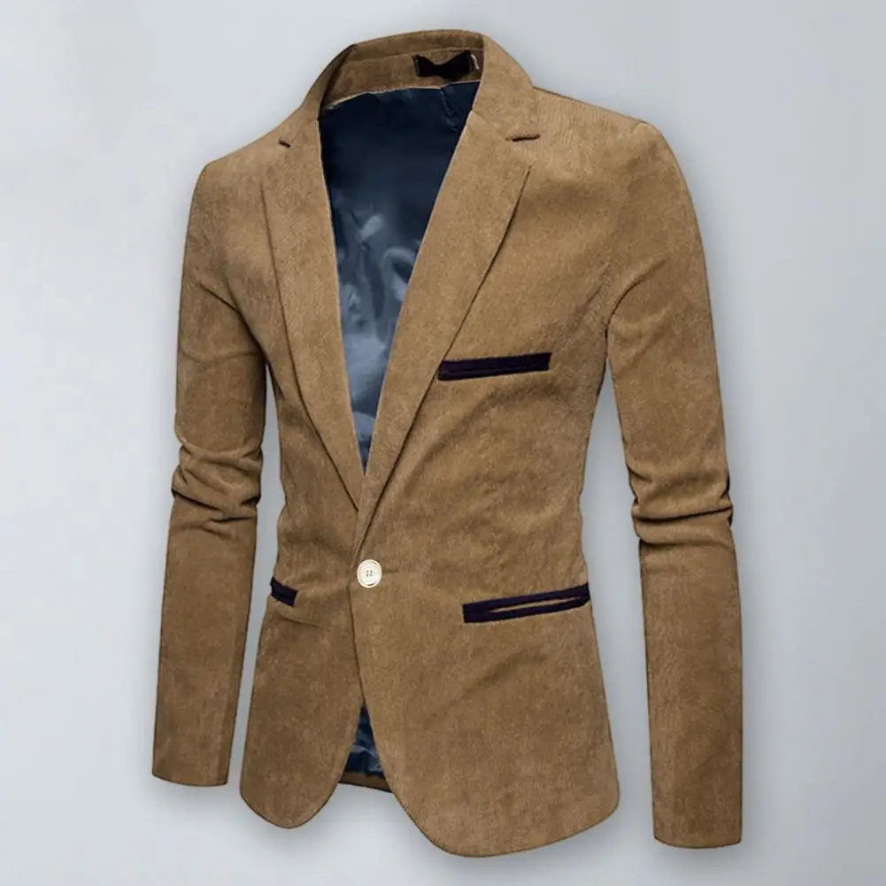 Мужской официальный деловой костюм пиджак на одной пуговице приталенный модный