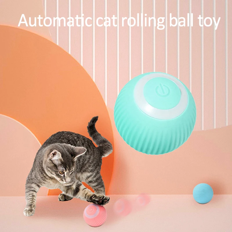 

Cat Play Kitten Automatic Glowing Toys Self-moving Toys Smart For Training Cat Interactive Ball Rolling Cat Toys Electric Indoor