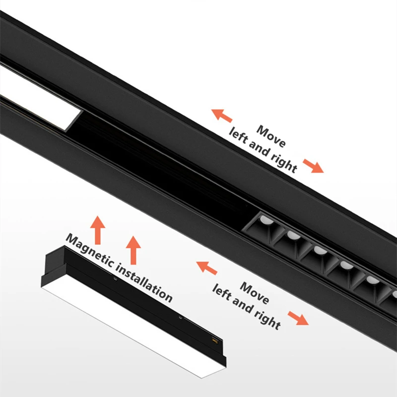 Новинка светодиодный светодиодные магнитные трековые светильники 48 В