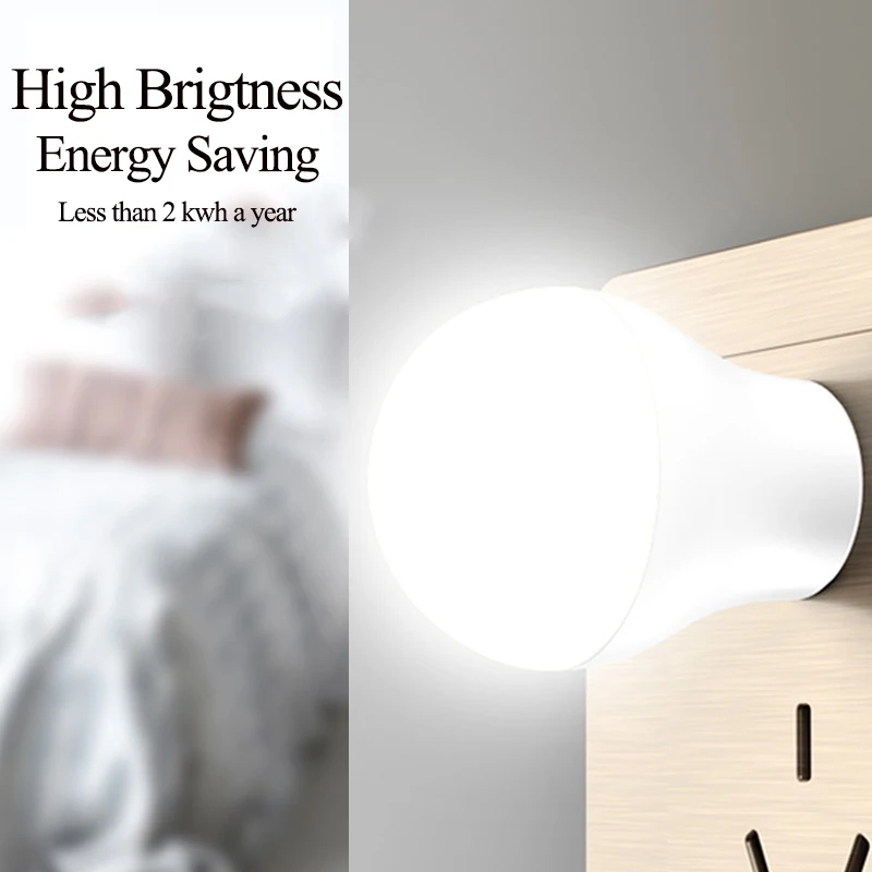 

Portable USB Plug Lamp Small Round Night Light LED Reading Light Computer Power Charging Book Lamps Lighting Eye Protection