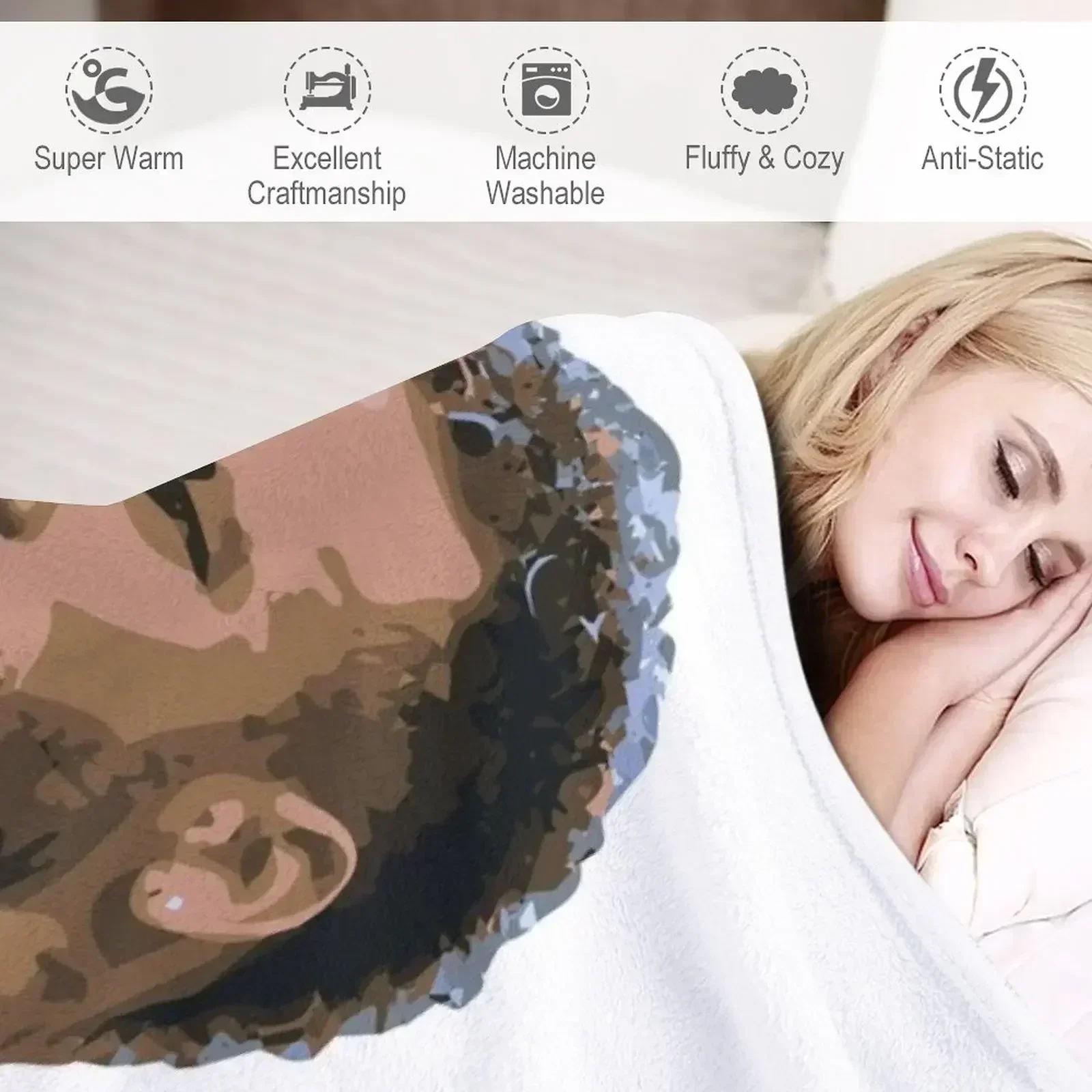 Одеяло с изображением футболиста покрывала на кровать индивидуальный подарок