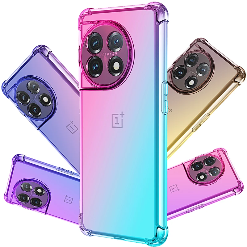 

For OnePlus 11 5G Nord N300 N20 Se ACE Pro 10T 2T CE 2 Lite Phone Case,Hybrid Cute Gradient TPU Bumper Drop Protection Cover