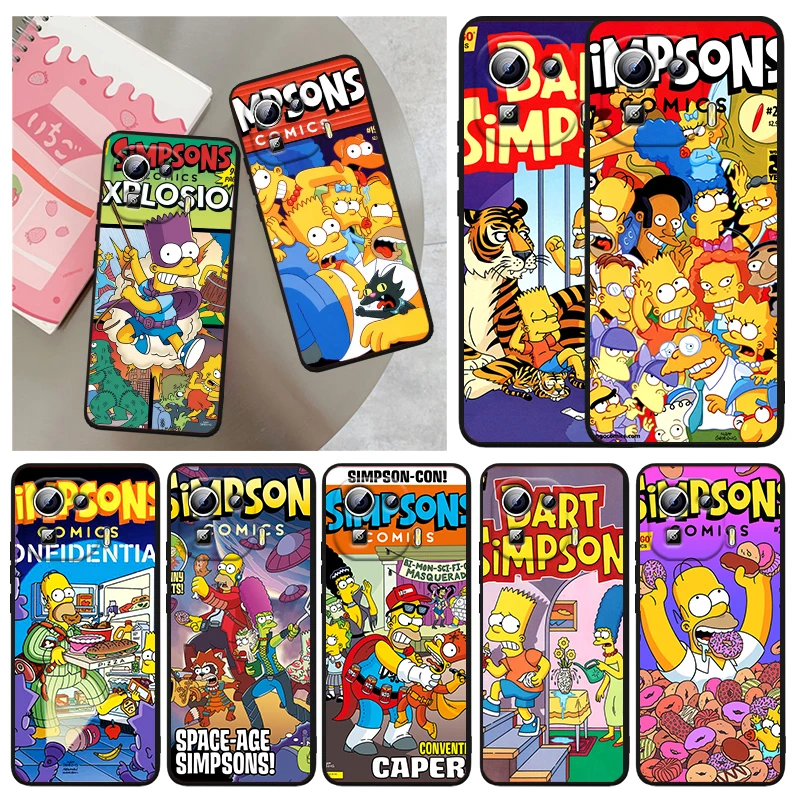 

The Simpson Disney Fashion For Xiaomi Mi 12 12X 11T 11 11i 10i 10T 10S Note 10 9T 9 SE Lite Ultra Pro 5G Capa Black Phone Case