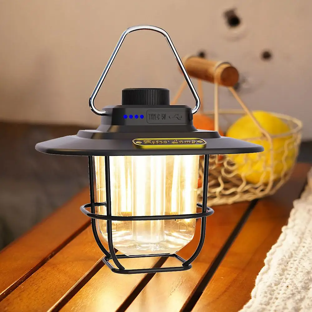 Led Camping Lamp Retro Hanging Tent Lamp Waterproof Dimmable Camping Lights Emergency Light Lantern For Outdoor Led Work Light