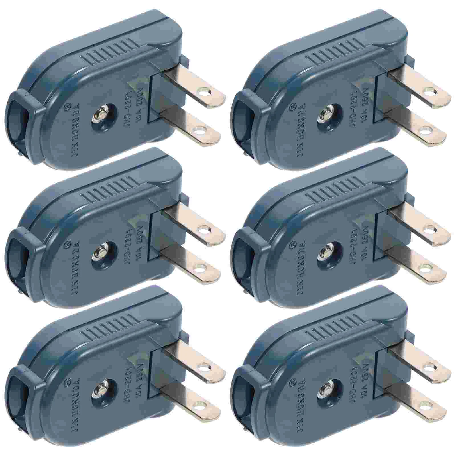 6 шт. вращающаяся электрическая вилка плоский адаптер 2-контактный удлинитель