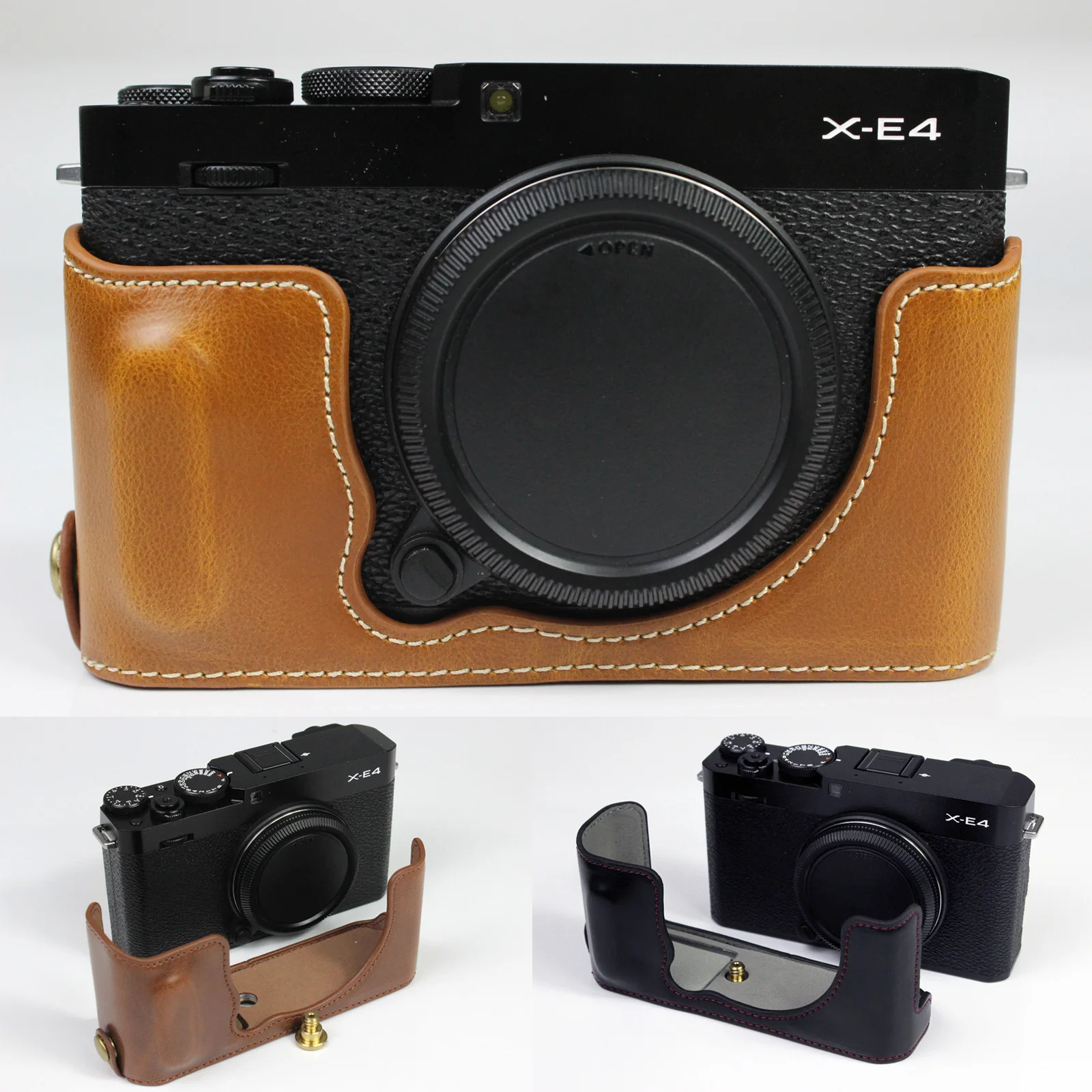 

Защитный чехол из натуральной кожи для камеры Fuji X-E4 Fujifilm XE4