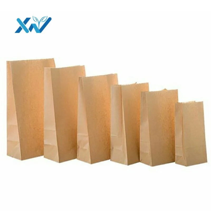 

Eco-friendly SOS white paper bag flat bottom and customized printing for supermarket shopping food packaging take away bag