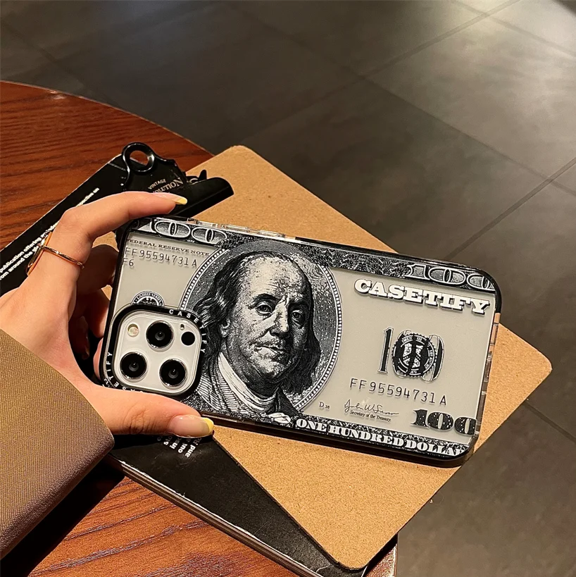 

Funny Banknote Creative Pattern Phone Cases For iPhone 13 12 11 Pro Max XR XS MAX 8 X 7 SE 2020 Anti-drop Soft TPU Cover