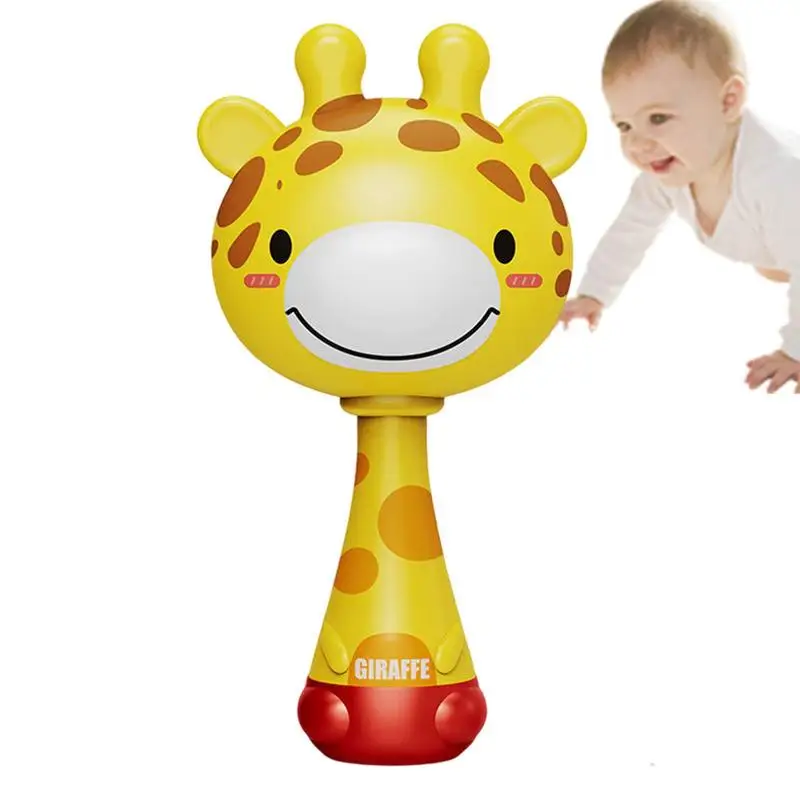 

Pacifier Toys For Babies Cartoon Giraffe Rattle Hammer Shaking Rattle Sensory Toys Stocking Stuffers Early Developmental Leaning