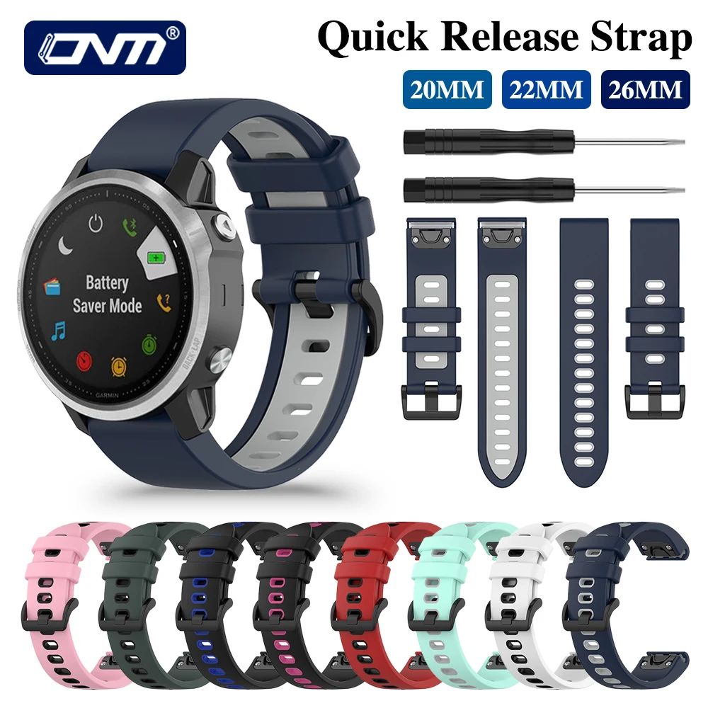 

Quick Release Watch Strap for Garmin Fenix 7 7S 7X 6 6S 6X 5 5S 5X Plus Multi-Color Sports Strap Replacement Watchband Correa