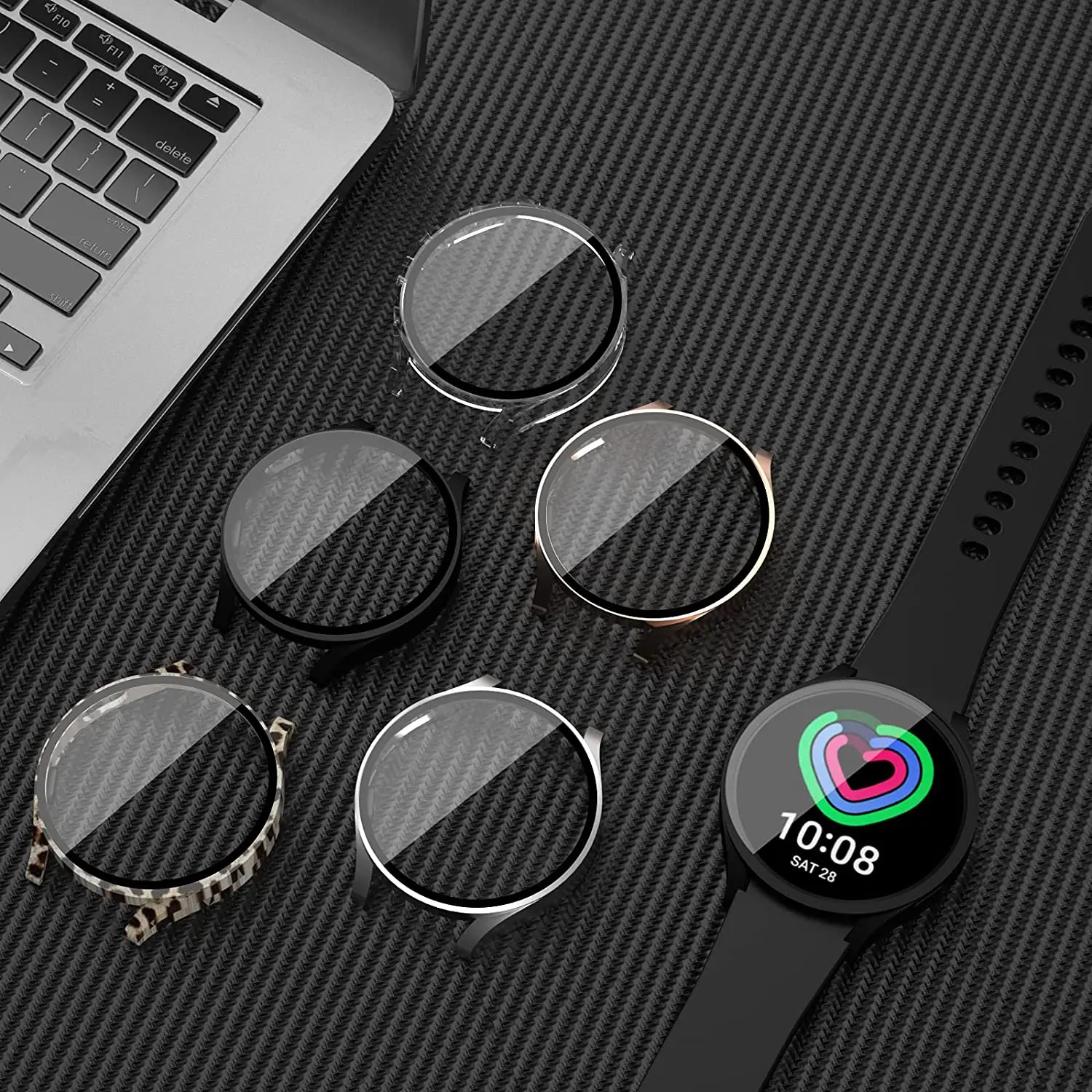 

Стекло + чехол для samsung Galaxy watch 4, аксессуары из поликарбоната, универсальный противоударный бампер + Защита экрана для Galaxy watch 4 44 мм 40 мм