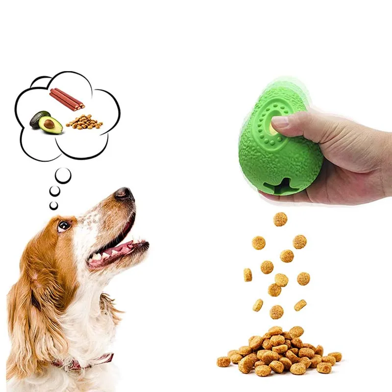 

Pet Dog Interactive Toy Avocado-type Cleaning Toothbrush Molar Toy Anti-bite Chewing Toy Can Be Loaded With Snacks