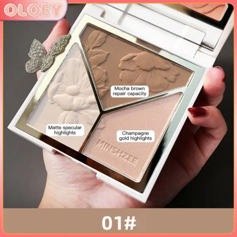 

MINSHZEE Contour Palette Face Shading Grooming Powder Long-Lasting Face Make Up Contouring Bronzer Highlighter For Face Makeup
