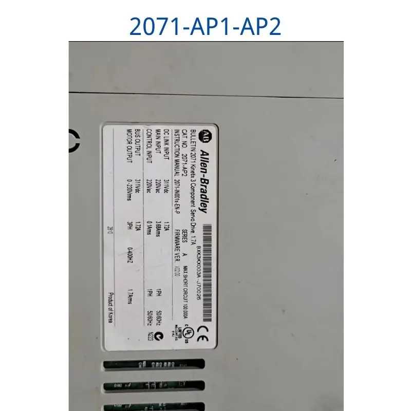 

Использованный сервопривод AB 2071-AP1-AP2 имеет хорошую функцию тестирования