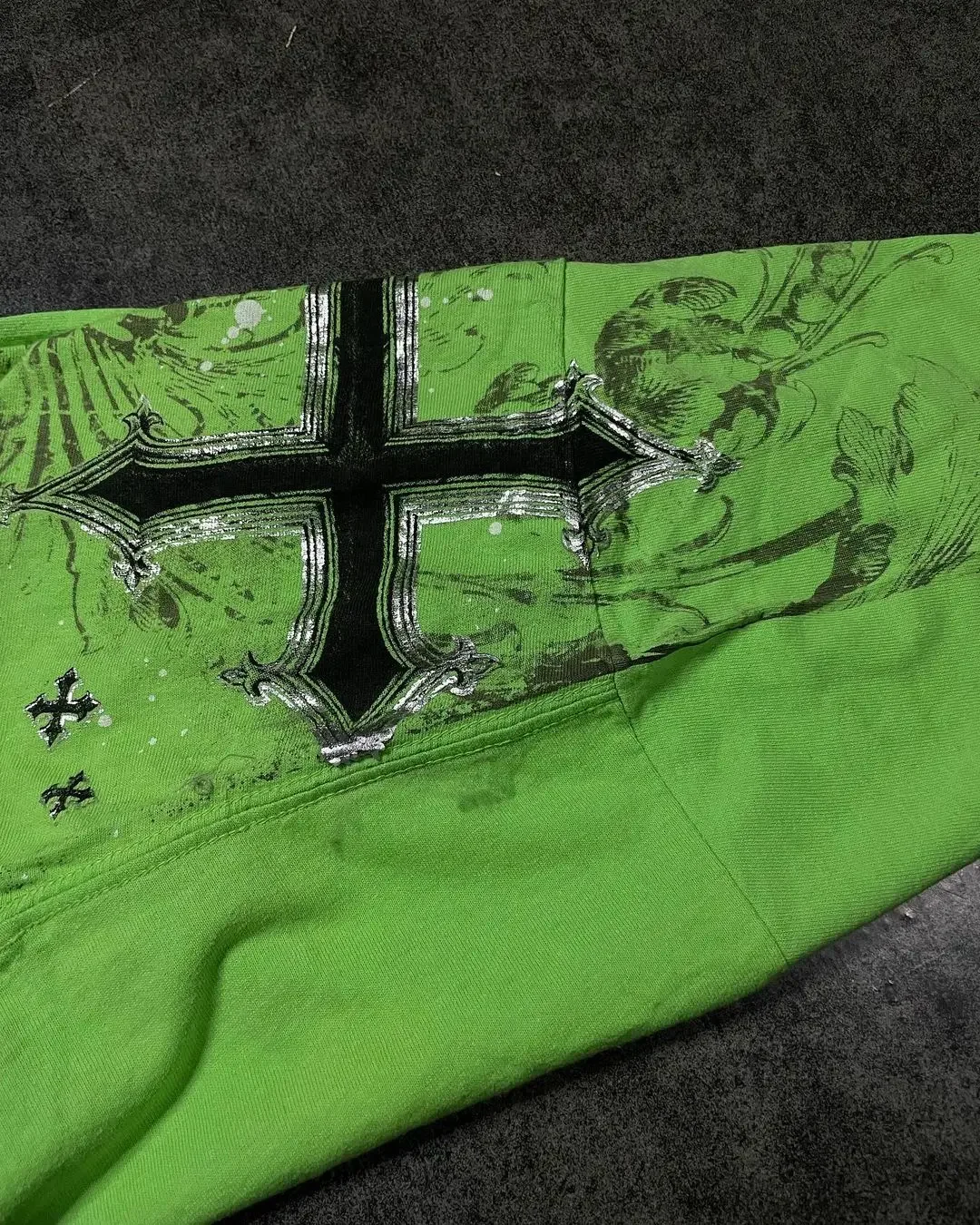 Футболка Y2K Мужская в стиле ретро зеленый модный топ с принтом черепа Спортивная