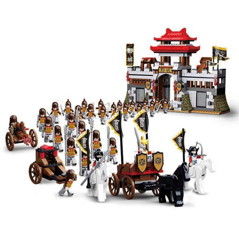 

Sluban Retro Elements Series 0578 688pcs Urban Three Kingdoms Castle FIGHT-FOR-LAND Building Blocks Toy Collection