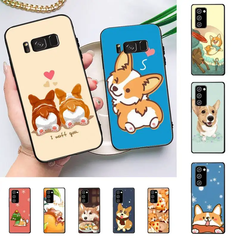 

Kawaii Corgi Phone Case For Samsung Galaxy Note 10Pro Note 20ultra cover for note20 note 10lite M30S Back Coque
