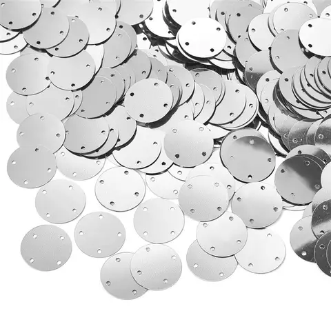 Серебряные блестки SEVENWELL 15/20/35 мм  для рукоделия