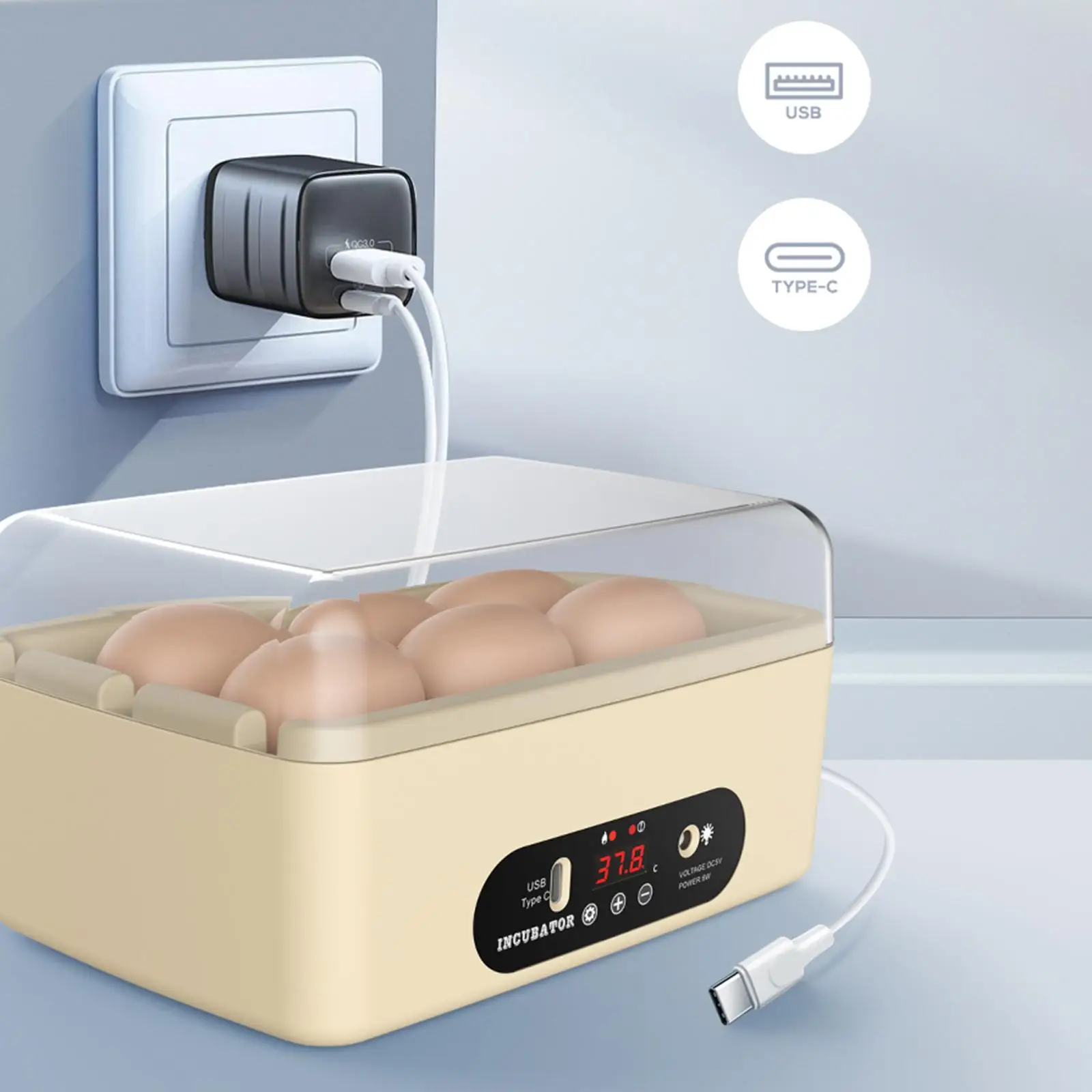 

Egg Incubator Automati Temperature Control Poultry Hatcher for Chicken