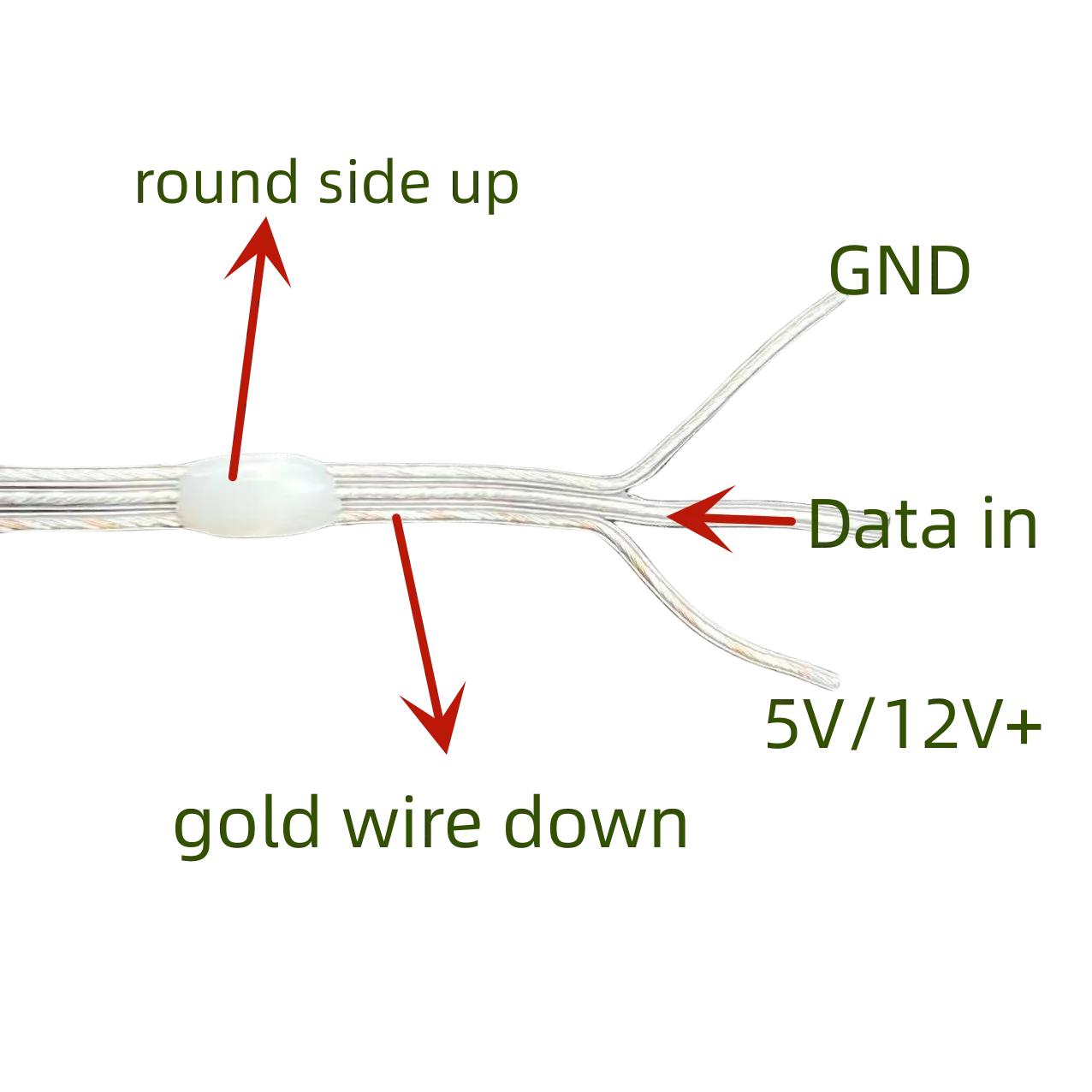 5 в постоянного тока 1000/3000ct 15/20/25/30 мм/50 мм/100 мм Шаг WS2811 стандартная разноцветная