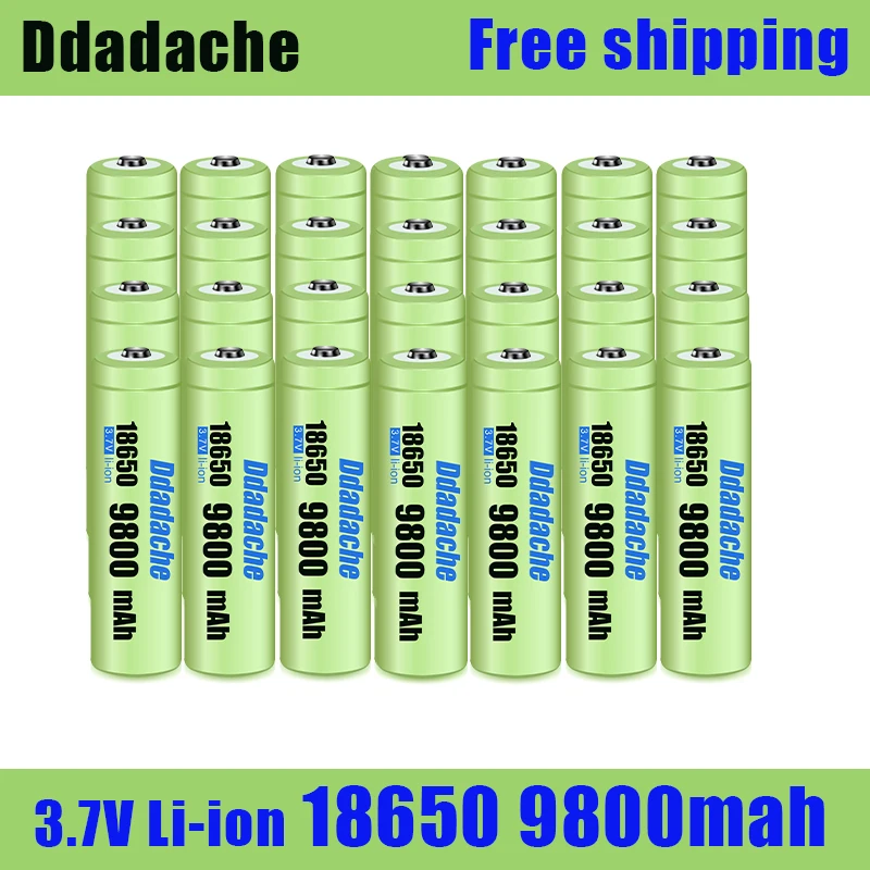 

New 3.7V 18650 9800mAh Rechargeable Battery High Capacity Li-ion Rechargeable Battery For Flashlight Torch headlamp Battery