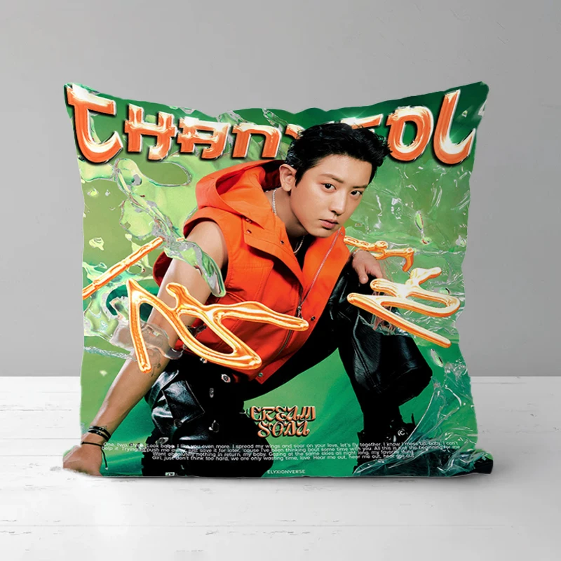 

CHANYEOL Kpop EXO Throw Pillow Covers Decorative Sofa Cushions Pillows Decor Home Duplex Printing Cushion Cover 45*45 Pillowcase