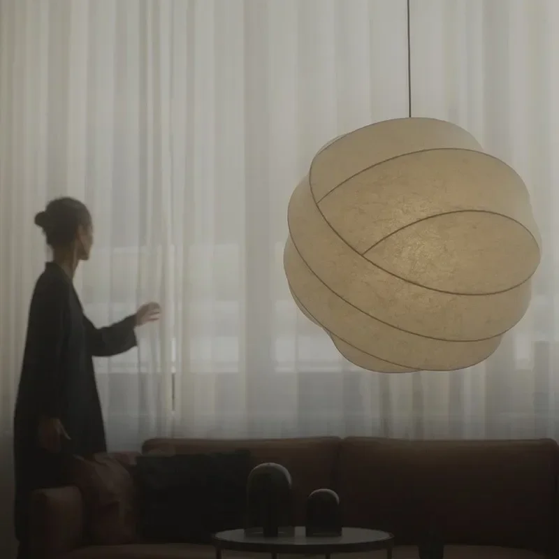 Подвесной светильник Turner Janpanses Wabi Sabi Lights Минималистичный шелковый абажур в виде